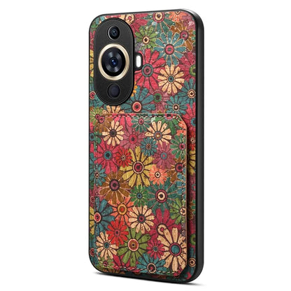 For Huawei nova 11 Pro / nova 11 Ultra Case Card Holder Flower Pattern Phone Cover