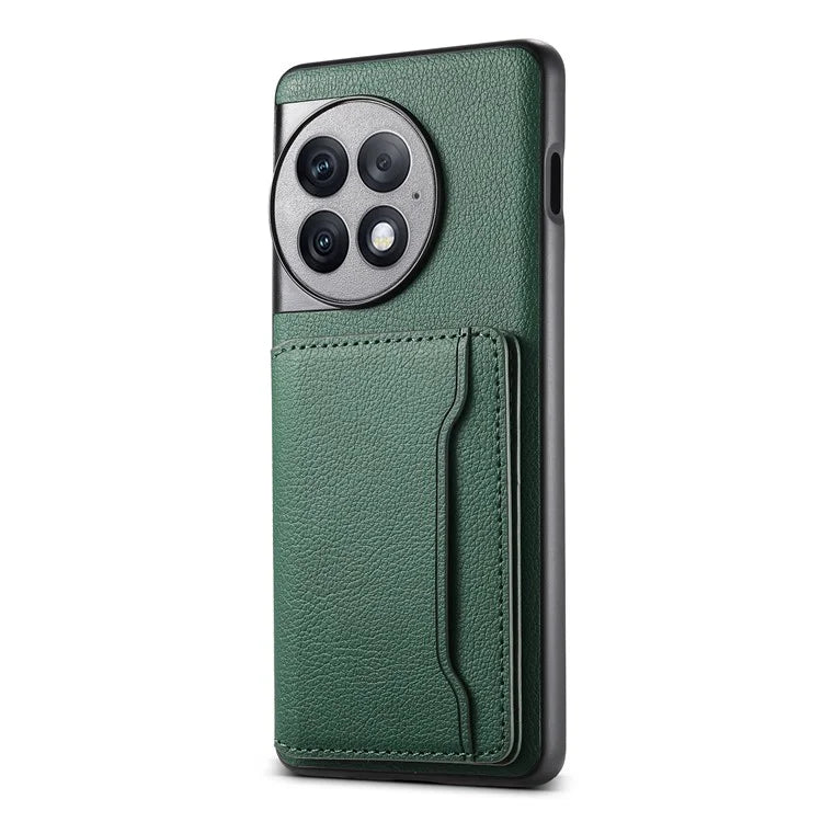 For OnePlus Ace 2 Pro 5G Phone Case Card Slots Calf Texture Kickstand Cover