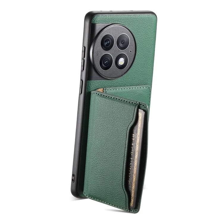 For OnePlus Ace 2 Pro 5G Phone Case Card Slots Calf Texture Kickstand Cover
