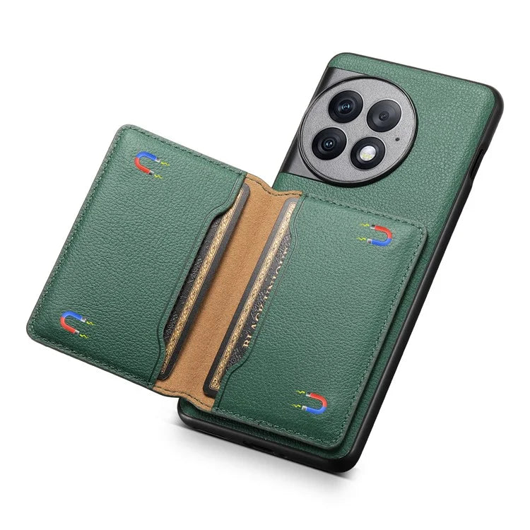 For OnePlus Ace 2 Pro 5G Phone Case Card Slots Calf Texture Kickstand Cover