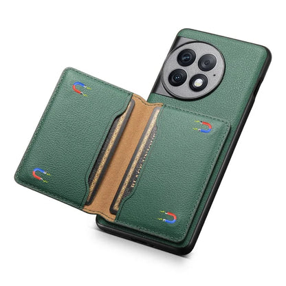 For OnePlus Ace 2 Pro 5G Phone Case Card Slots Calf Texture Kickstand Cover