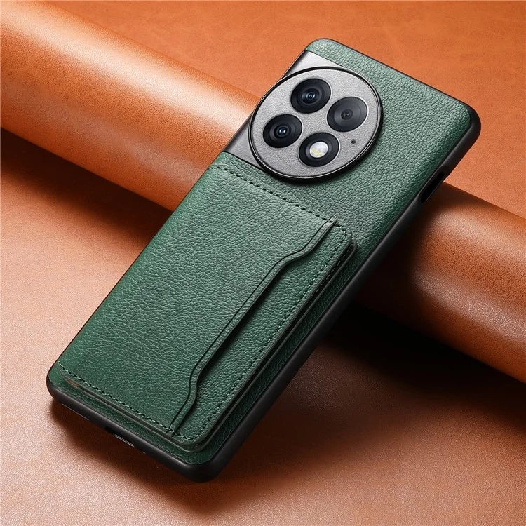 For OnePlus Ace 2 Pro 5G Phone Case Card Slots Calf Texture Kickstand Cover