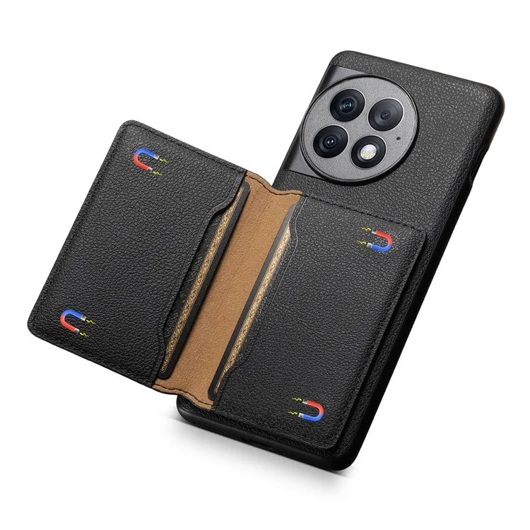 For OnePlus Ace 2 Pro 5G Phone Case Card Slots Calf Texture Kickstand Cover