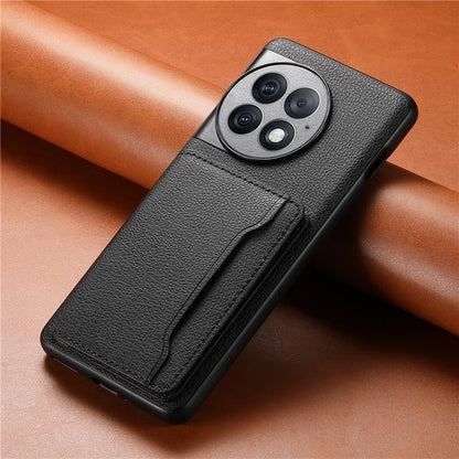 For OnePlus Ace 2 Pro 5G Phone Case Card Slots Calf Texture Kickstand Cover
