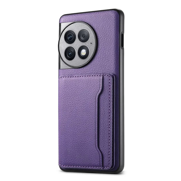 For OnePlus Ace 2 Pro 5G Phone Case Card Slots Calf Texture Kickstand Cover