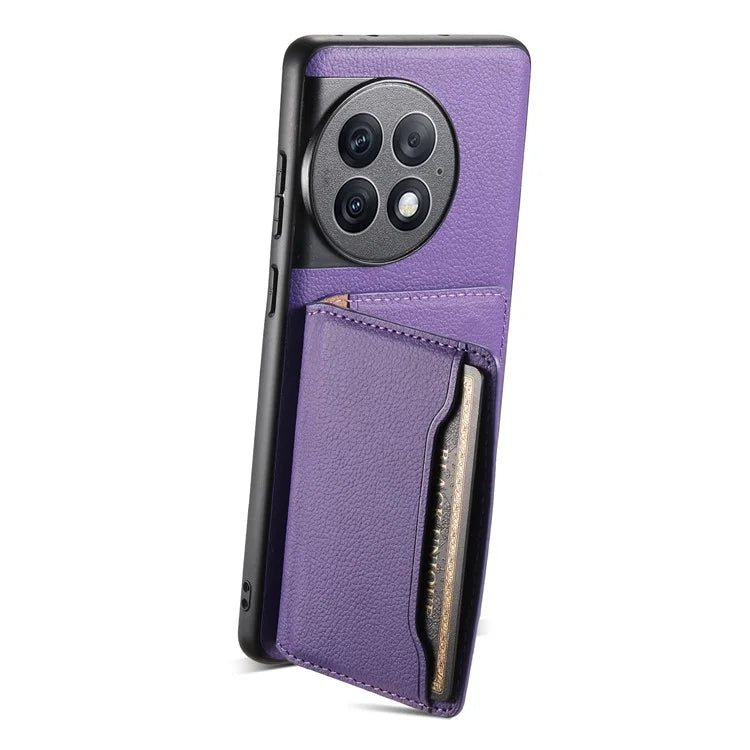 For OnePlus Ace 2 Pro 5G Phone Case Card Slots Calf Texture Kickstand Cover