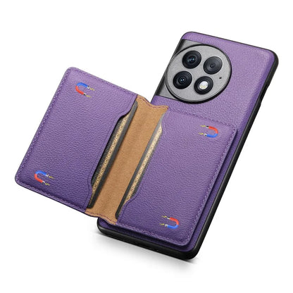 For OnePlus Ace 2 Pro 5G Phone Case Card Slots Calf Texture Kickstand Cover