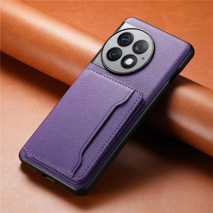 For OnePlus Ace 2 Pro 5G Phone Case Card Slots Calf Texture Kickstand Cover