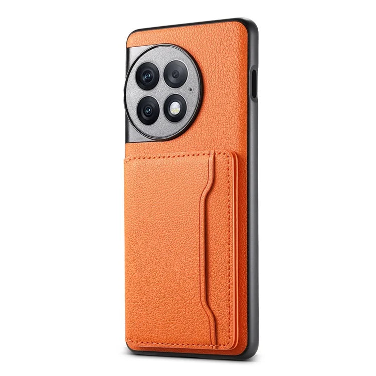 For OnePlus Ace 2 Pro 5G Phone Case Card Slots Calf Texture Kickstand Cover
