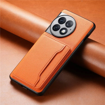 For OnePlus Ace 2 Pro 5G Phone Case Card Slots Calf Texture Kickstand Cover