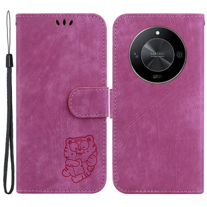 For Honor X9b 5G / Magic6 Lite 5G Case Wallet Phone Cover Imprinted Tiger Pattern