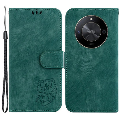 For Honor X9b 5G / Magic6 Lite 5G Case Wallet Phone Cover Imprinted Tiger Pattern