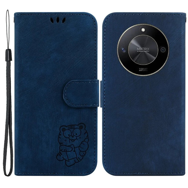 For Honor X9b 5G / Magic6 Lite 5G Case Wallet Phone Cover Imprinted Tiger Pattern