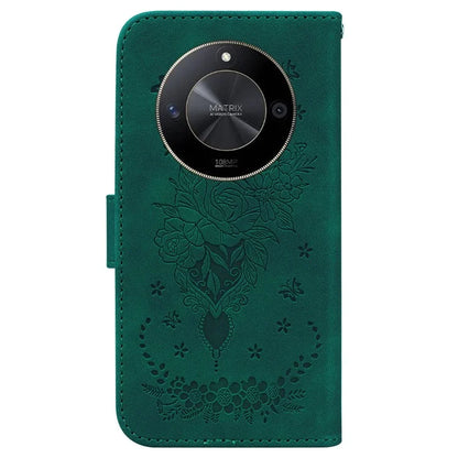 For Honor X9b 5G / Magic6 Lite 5G / X50 5G Case Leather Stand Phone Protector Rose Butterfly Imprinted