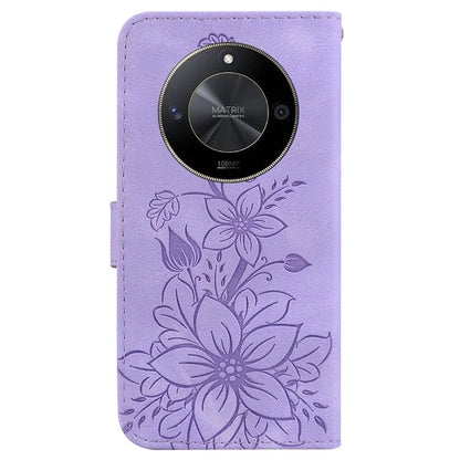 For Honor X9b 5G / Magic6 Lite 5G Case Wallet Leather Cover Imprinted Flower Pattern