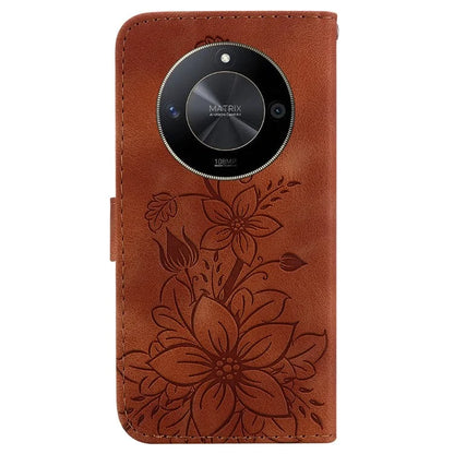 For Honor X9b 5G / Magic6 Lite 5G Case Wallet Leather Cover Imprinted Flower Pattern