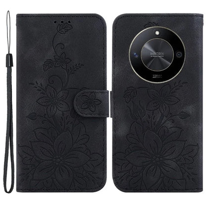 For Honor X9b 5G / Magic6 Lite 5G Case Wallet Leather Cover Imprinted Flower Pattern