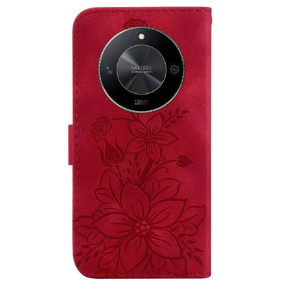 For Honor X9b 5G / Magic6 Lite 5G Case Wallet Leather Cover Imprinted Flower Pattern