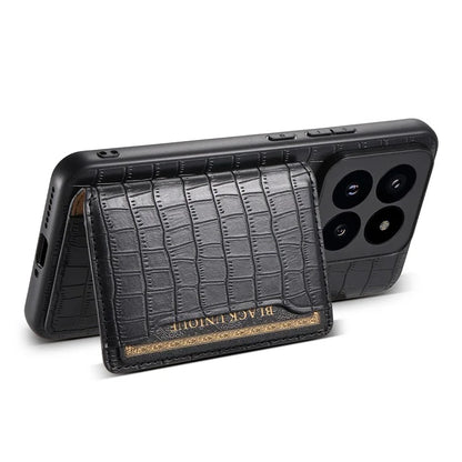 For Xiaomi 14 Pro Case Crocodile Texture Leather Coated PC+TPU Phone Cover