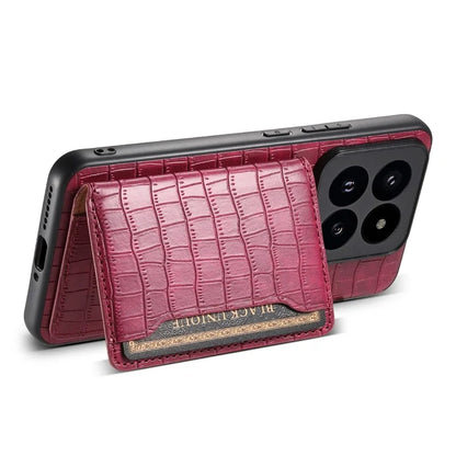 For Xiaomi 14 Pro Case Crocodile Texture Leather Coated PC+TPU Phone Cover