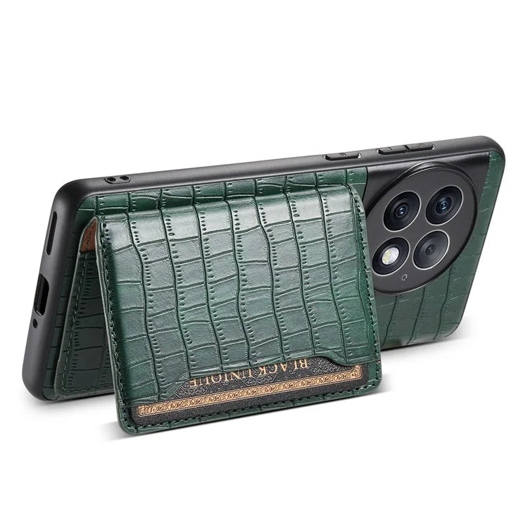 For OnePlus Ace 2 Pro 5G Case Crocodile Texture Phone Cover Card Slots