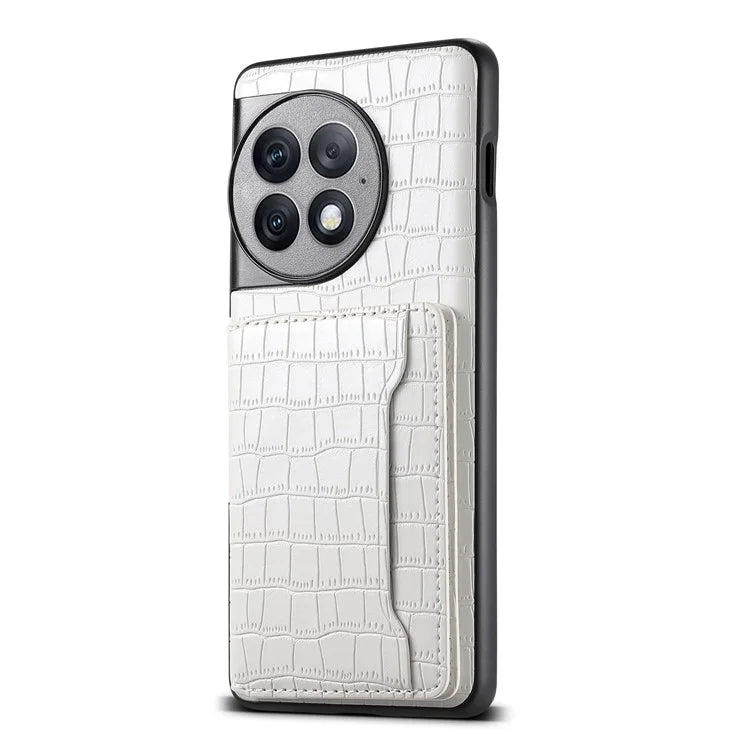 For OnePlus Ace 2 Pro 5G Case Crocodile Texture Phone Cover Card Slots