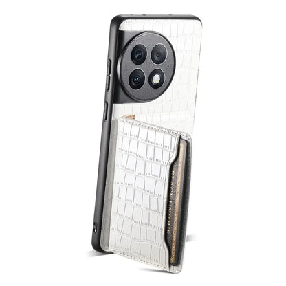 For OnePlus Ace 2 Pro 5G Case Crocodile Texture Phone Cover Card Slots