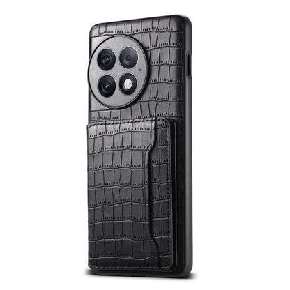 For OnePlus Ace 2 Pro 5G Case Crocodile Texture Phone Cover Card Slots