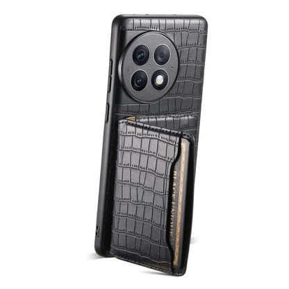 For OnePlus Ace 2 Pro 5G Case Crocodile Texture Phone Cover Card Slots
