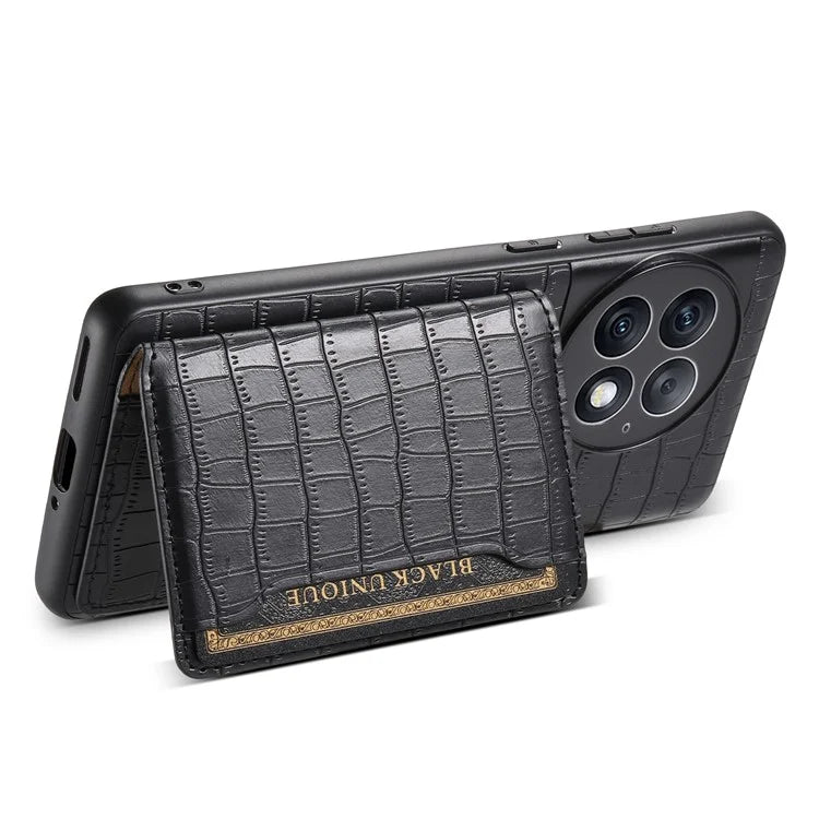 For OnePlus Ace 2 Pro 5G Case Crocodile Texture Phone Cover Card Slots