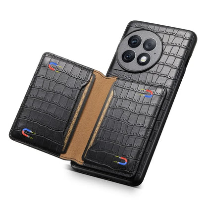 For OnePlus Ace 2 Pro 5G Case Crocodile Texture Phone Cover Card Slots