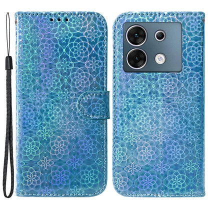For Transsion Infinix Zero 30 5G Case Dazzling Flower Pattern Card Slots Protective Cover