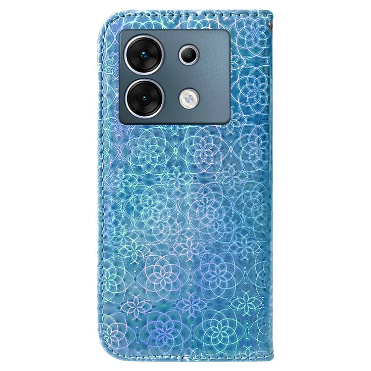 For Transsion Infinix Zero 30 5G Case Dazzling Flower Pattern Card Slots Protective Cover