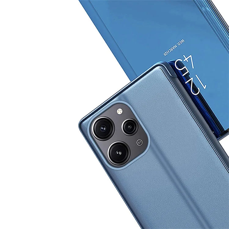 For Xiaomi Redmi 12 4G / Redmi 12 5G (Global) Case Leather Flip Stand Phone Cover with View Window