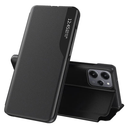 For Xiaomi Redmi 12 4G / Redmi 12 5G (Global) / Redmi 12R 4G Cell Phone Case View Window Foldable Stand Cover
