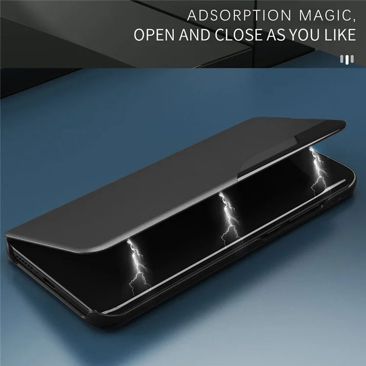 For Xiaomi Redmi 12 4G / Redmi 12 5G (Global) / Redmi 12R 4G Cell Phone Case View Window Foldable Stand Cover