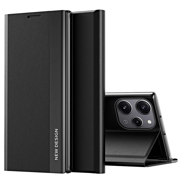 For Xiaomi Redmi 12 4G / Redmi 12 5G (Global) / Redmi 12R 4G / Redmi Note 12R 5G / Poco M6 Pro 5G Leather Case Stand Cover