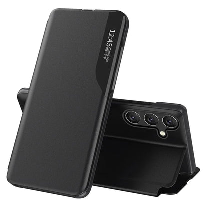For Samsung Galaxy A25 5G (Global) (161.0 x 76.5 x 8.3mm) Case Anti-scratch Leather+PC Phone Stand Cover