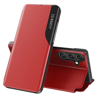 For Samsung Galaxy A25 5G (Global) (161.0 x 76.5 x 8.3mm) Case Anti-scratch Leather+PC Phone Stand Cover