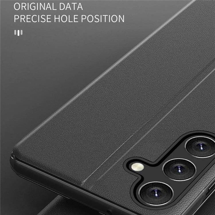 For Samsung Galaxy A25 5G (Global) (161.0 x 76.5 x 8.3mm) Case Anti-scratch Leather+PC Phone Stand Cover