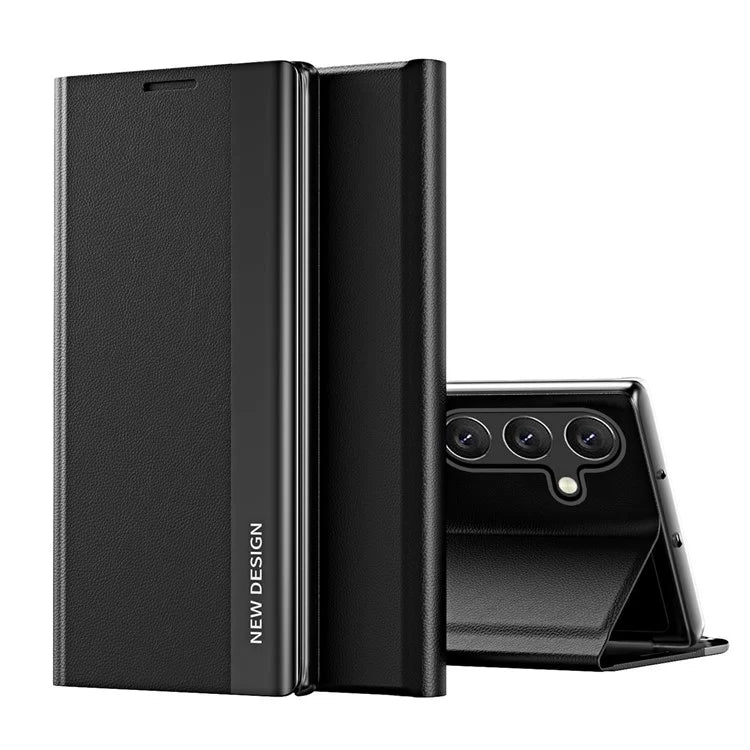 For Samsung Galaxy A25 5G (Global) (161.0 x 76.5 x 8.3mm) Case Drop-proof PC Shell+Leather Stand Phone Cover