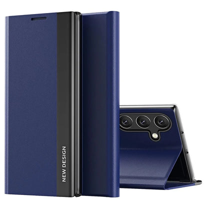 For Samsung Galaxy A25 5G (Global) (161.0 x 76.5 x 8.3mm) Case Drop-proof PC Shell+Leather Stand Phone Cover