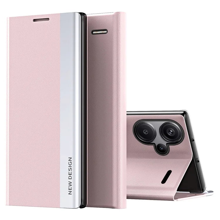 For Xiaomi Redmi Note 13 Pro+ 5G Cell Phone Case Anti-fall PC Shell PU Leather Cover