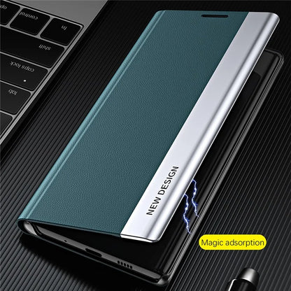 For Xiaomi Redmi Note 13 Pro+ 5G Cell Phone Case Anti-fall PC Shell PU Leather Cover