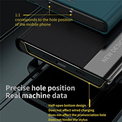 For Xiaomi Redmi Note 13 Pro+ 5G Cell Phone Case Anti-fall PC Shell PU Leather Cover