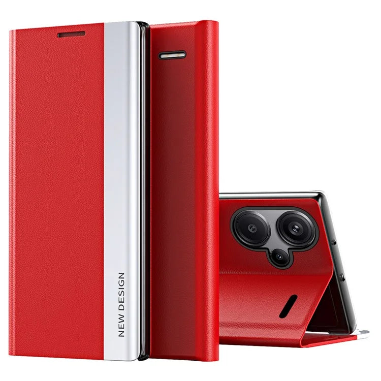 For Xiaomi Redmi Note 13 Pro+ 5G Cell Phone Case Anti-fall PC Shell PU Leather Cover
