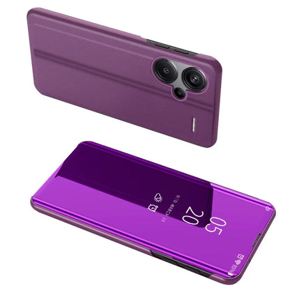 For Xiaomi Redmi Note 13 Pro+ 5G Case View Window PU Leather+PC Electroplating Phone Cover