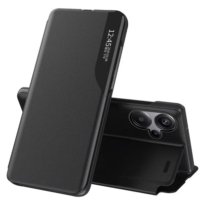 For Xiaomi Redmi Note 13 Pro+ 5G Case View Window Leather Phone Cover with Foldable Stand