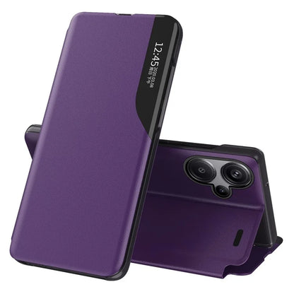 For Xiaomi Redmi Note 13 Pro+ 5G Case View Window Leather Phone Cover with Foldable Stand