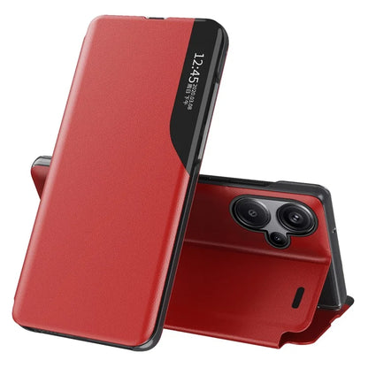 For Xiaomi Redmi Note 13 Pro+ 5G Case View Window Leather Phone Cover with Foldable Stand
